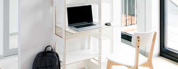 A minimal workspace with soft daylight and a clean surface